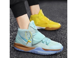2026-zapatos De Basquete Para Adolescentes Antiderrapantes Altos Transpiráveis Com Proteção De Tornozelo Uaj 39 Azul Amarillo