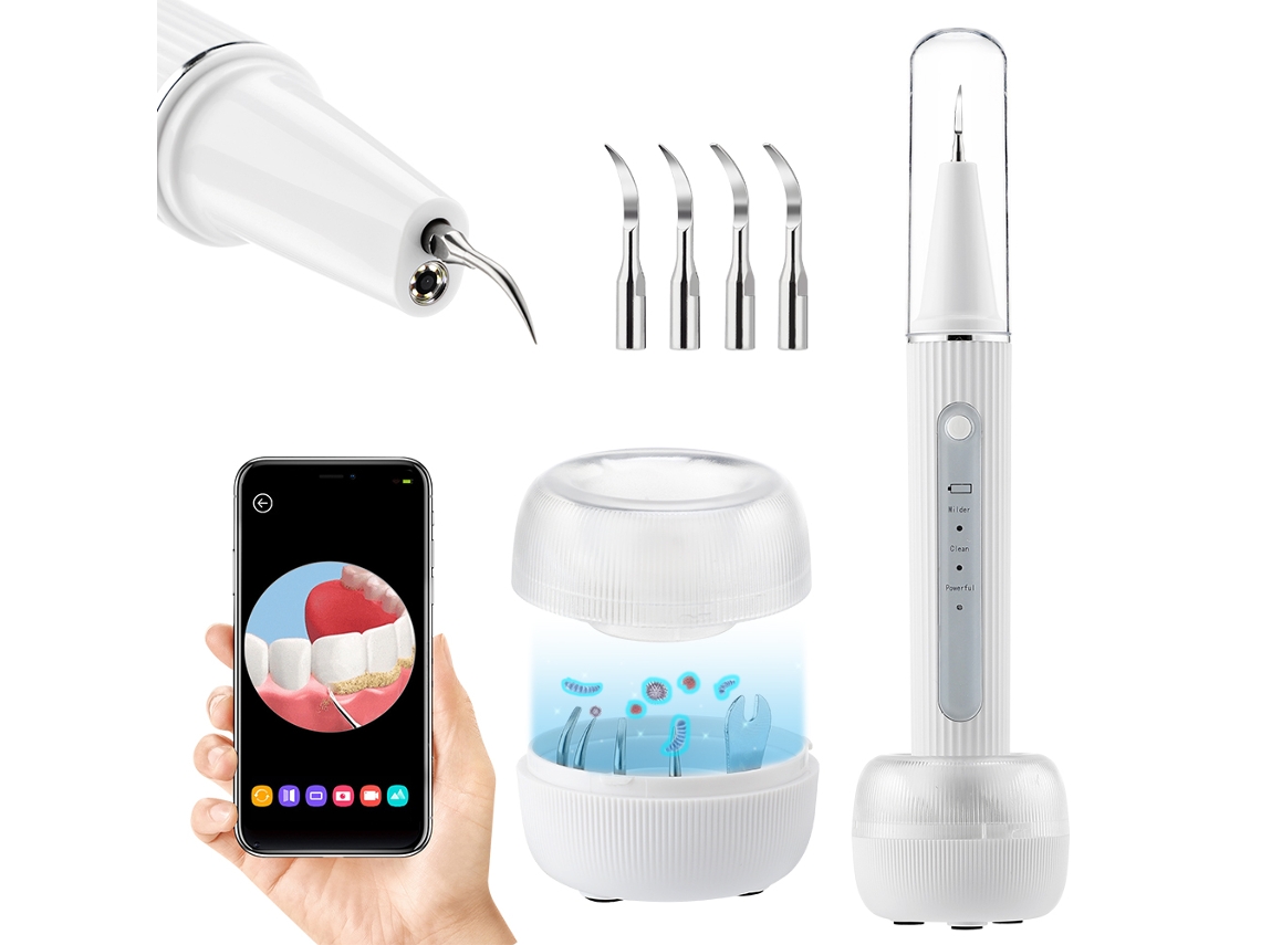 Kit Elétrico Ultrassônico Para Clareamento Dental, Removedor De Placa Bacteriana E Tártaro, Quimioterapia Oral.