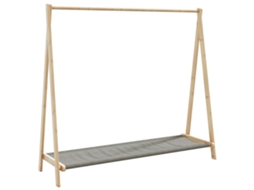 Vidaxl Roupeiro Com Prateleiras 106x34x102 Cm Bambu