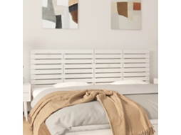 Cabecero de pared 206x3x63 cm madera maciza de pino blanco