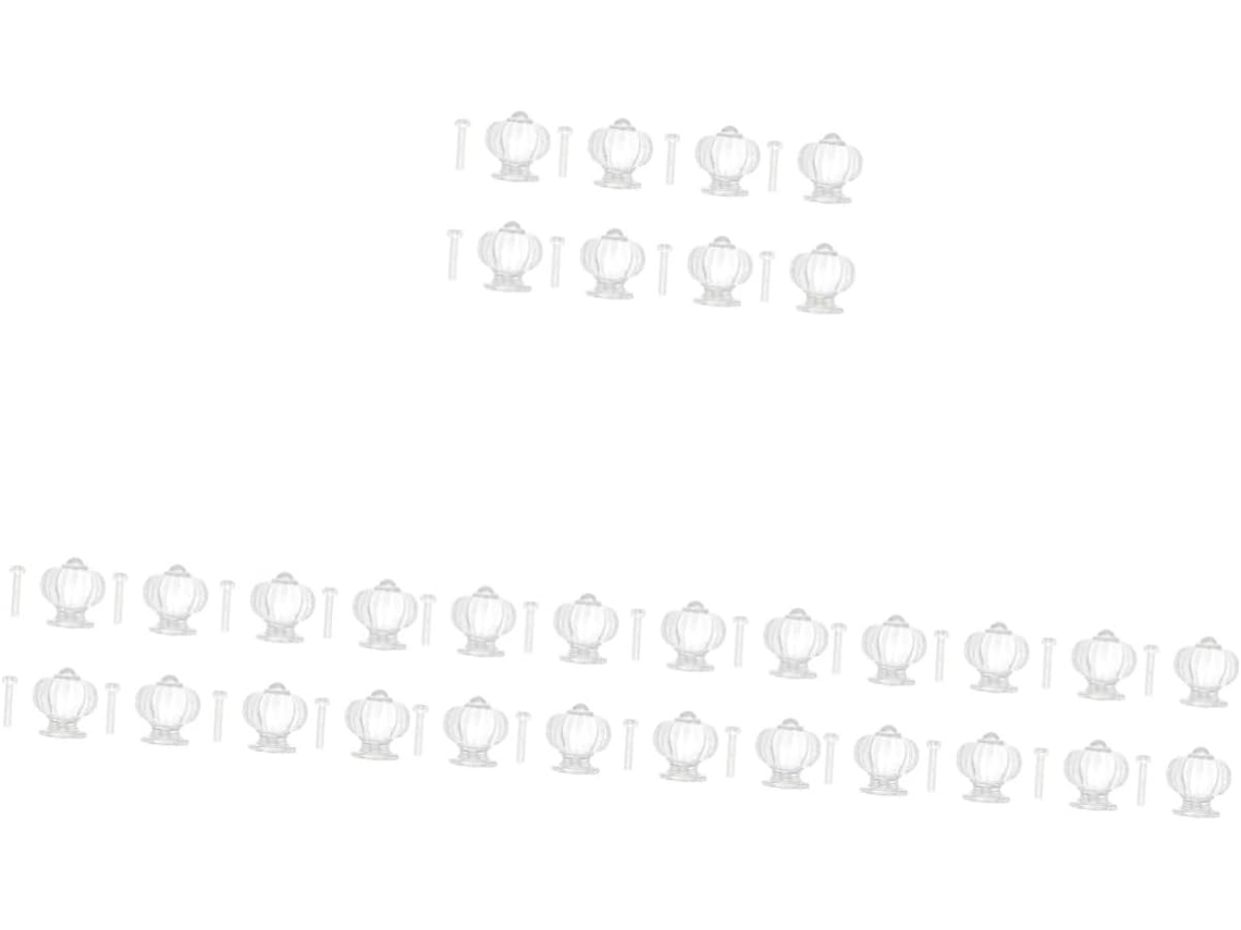 Conjunto De 32 Puxadores Transparentes Para Armários De Cozinha E Móveis.