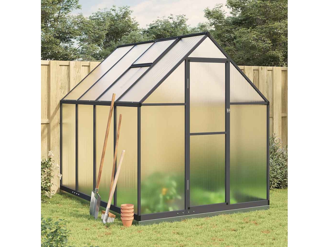 Vidaxl Estufa Com Estrutura Base 224x169x202 Cm Alumínio Antracite