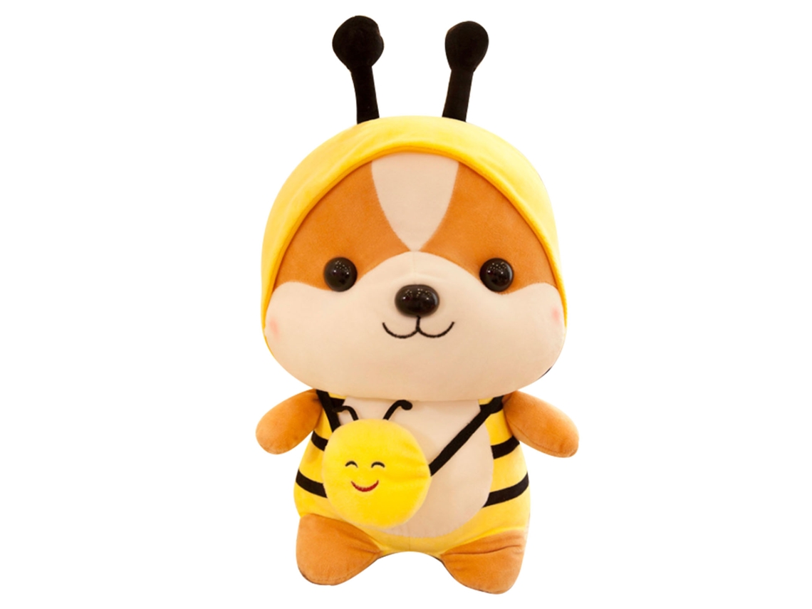 Mali brinquedo de Pelúcia de Esquilo Animado Cute Macio Suave Stuffed Animal Decoração Amarelo 25cm