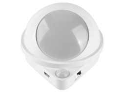Luz noturna com sensor de movimento interno Slowmoose, luz recarregável para armário, disco magnético giratório (branco quente)