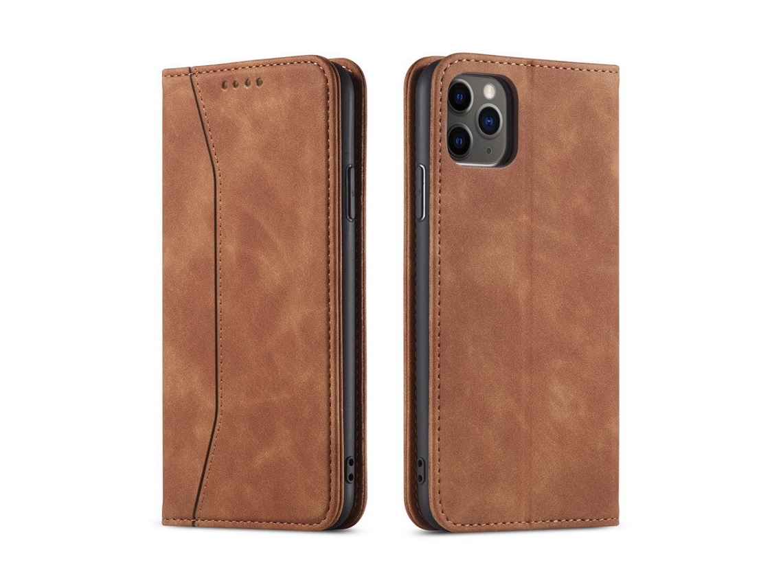 Capa Magnética Para Celular Com Fliphonemarrom - Iphone 14