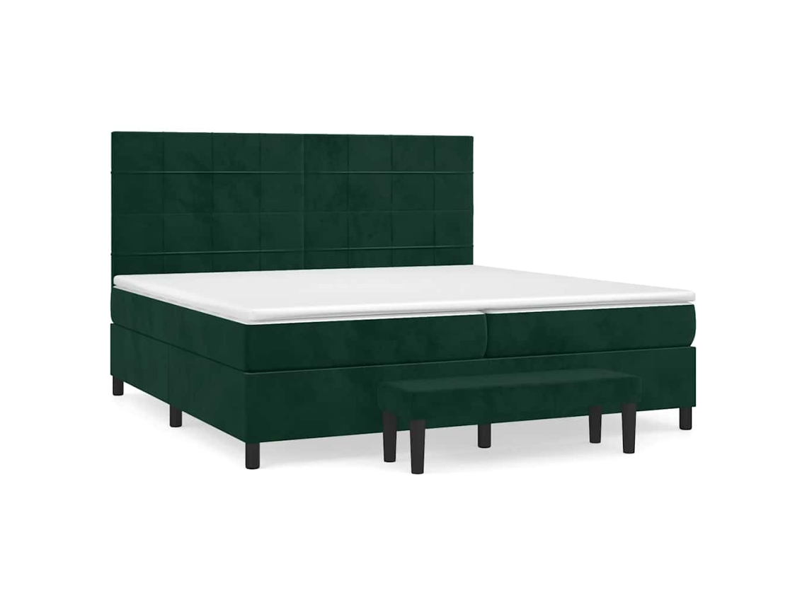 Box Spring Bed, Box Spring Beds Vidaxl Verde Veludo (200 X 200 Cm)