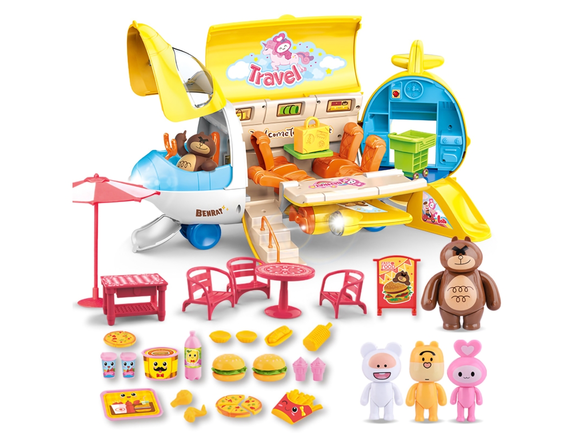 Mali mini Airliner Model Kitchen Toy Set Brinquedo de Cozinha para Meninas Toddlers com Acessórios
