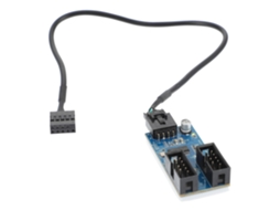 Cabo Extensor Usb 2.0 De 9 Para 1 Para 2 Conectores Para Pc, Adaptador Hub Para Desktop, Design Estável E Cabo Blindado, Preto. Gokoco