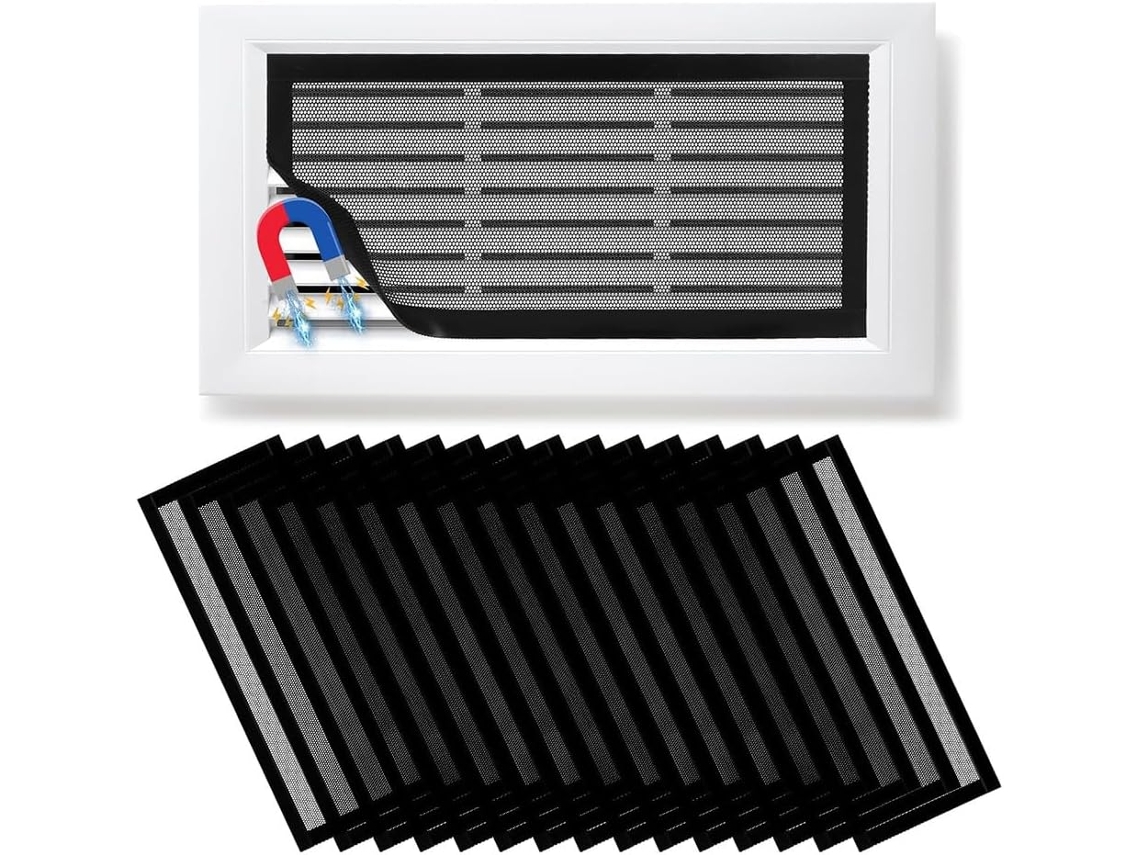 Filtro De Grelha De Ventilação De Piso, Pacote Com 6 Unidades, 10 Cm X 25 Cm Para Uso Doméstico E Profissional