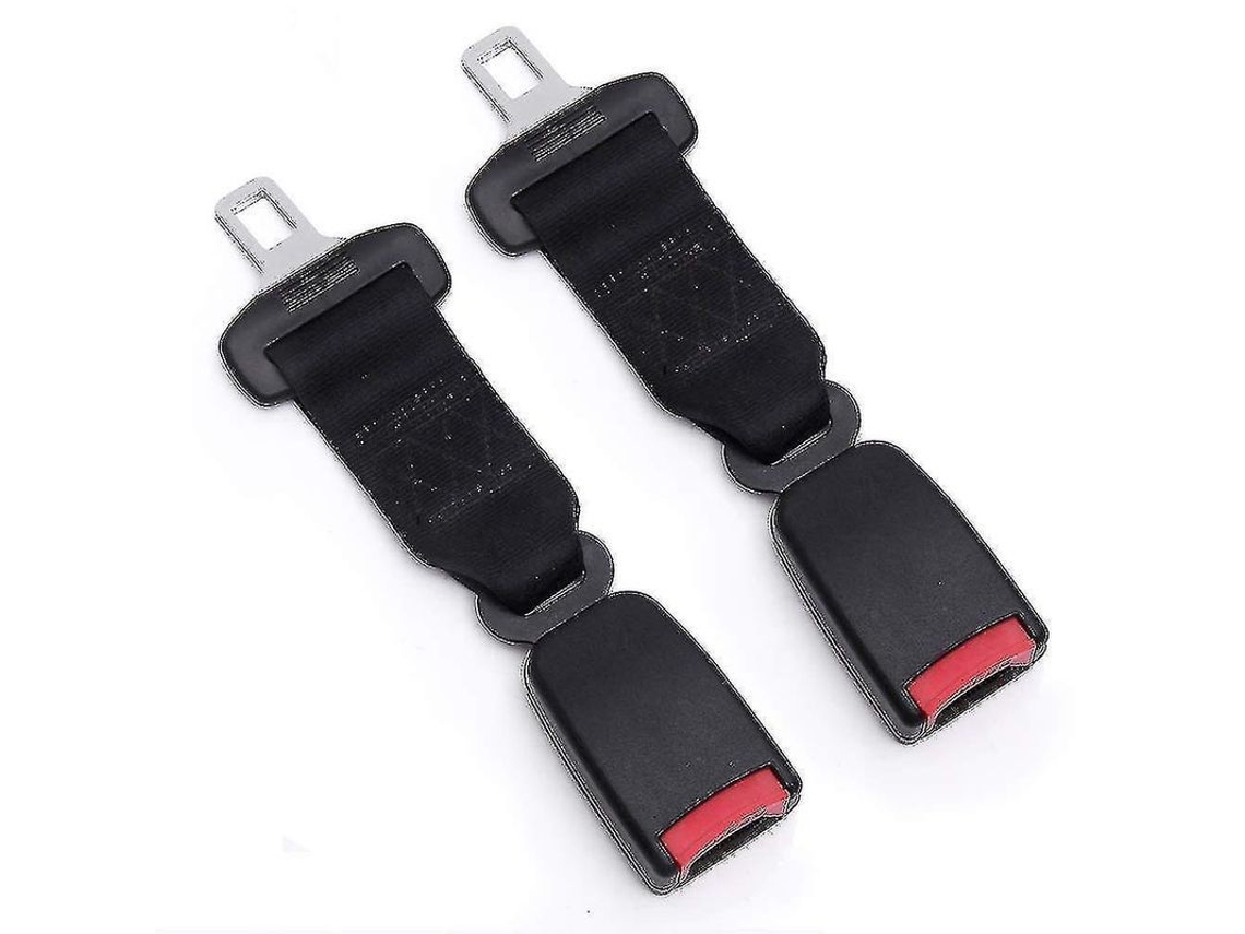 Extensor de cinto de segurança universal ajustável de 23 cm para carros - Ideal para pessoas com sobrepeso, gestantes e bombeiros. 2 peças de 23 cm, preto.