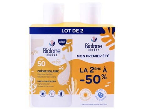 BIOLANE Expert Creme Solar Spf50 Lote de 2 X 100 Ml