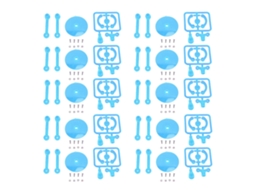 Base Para Figura De Ação 10pcs Suporte Plástico Transparente Azul Para Boneca Mini Modelo