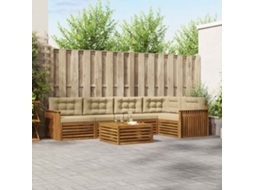 Vidaxl Conjunto De Sofás Para Exterior 6 Unid. Natural E Bege