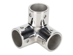 Conector de canto em T de 3 vias, aço inoxidável 316 polido espelhado, para corrimãos de iates, 25 mm