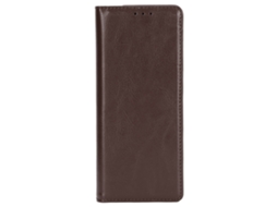 Aetheria estojo de Couro Protetor Anti Queda com Flap Magnético e Carteira Invisível para Galaxy Z Fold 2 Marrom Escuro