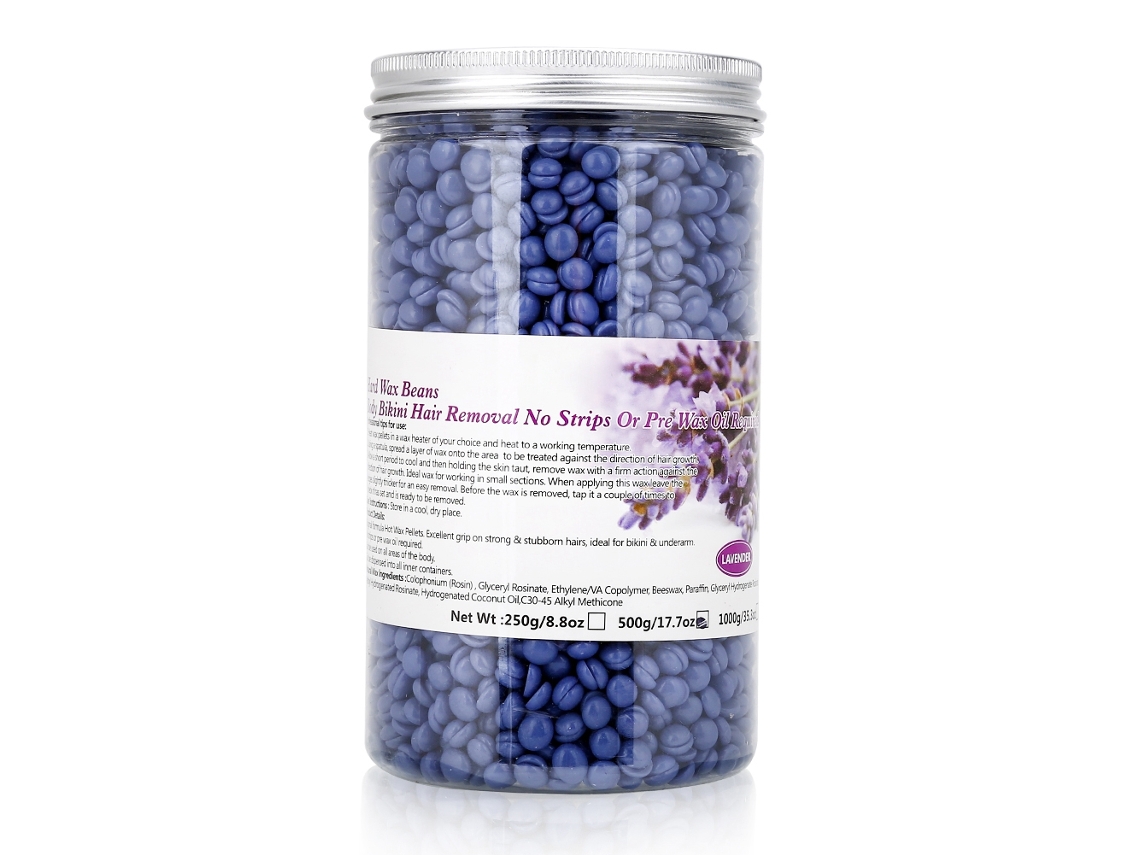 Feijão De Cera Quente Depilatória Corporal Cera Dura Remoção De Cabelo Bikinil Coxa 500g Lavanda