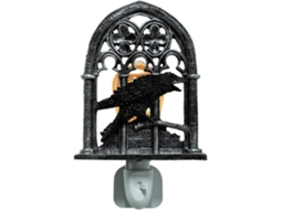 Luminária Corvo Luminária Gótica De Pássaro Para Decoração De Halloween, Estatueta De Resina Ilumi Gokoco