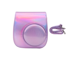 Funda De Cuero Pu Colorida Com Correia Ajustável E Removível Para Câmera Instantânea Fujifilm Mini 11 9 8 Roxa