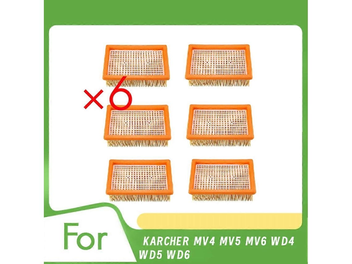 6 Pcs 2.863-005.0 Hepa Filter For Mv4 Mv5 Mv6 Wd4 Wd5 Wd6 Vacuum Cleaner Wet And Dry Vacuum Cleaner