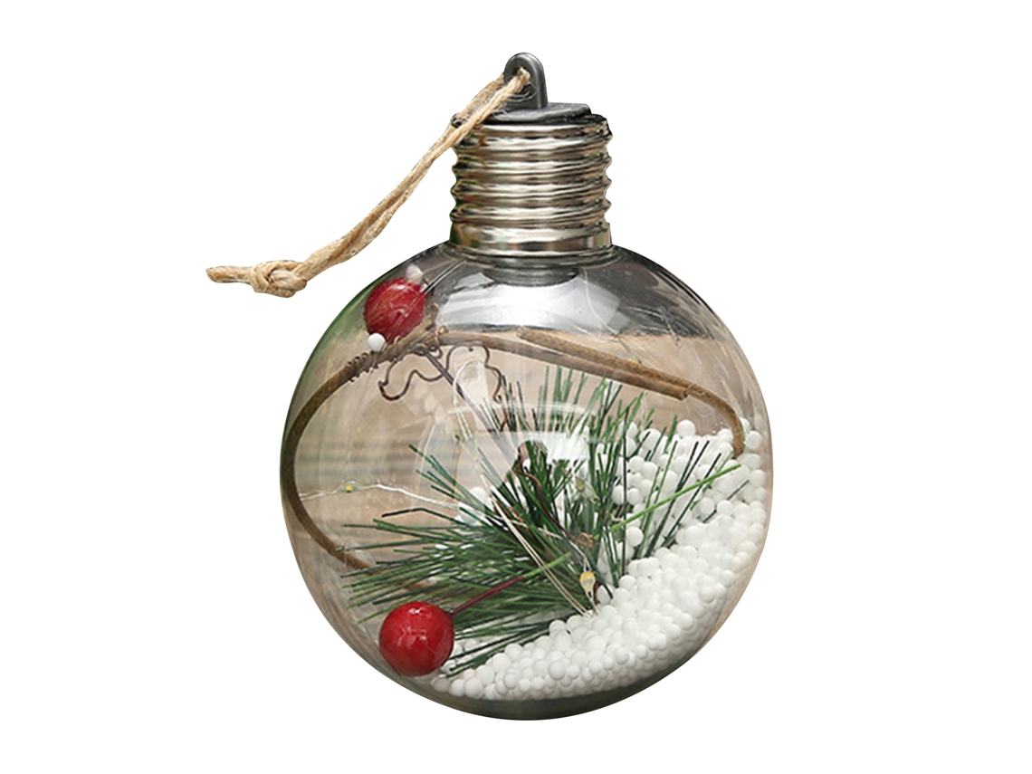 Luz Led De Fio De Cobre Para Decoração De Natal Com Bolas