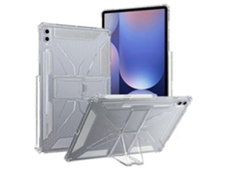 Capa transparente com suporte e compartimento para Samsung Galaxy Tab S9 Fe, TPU PC à prova de choque Hengrongshen