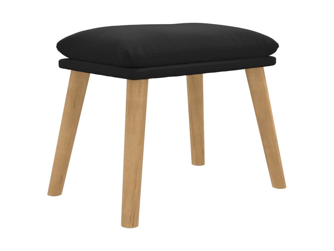 Apoio de pés VIDAXL Preto Veludo (45x29.5x39 cm )