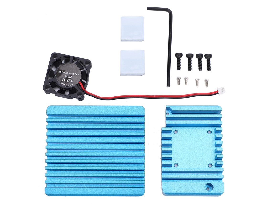 Radiador de Alumínio com Cooler para Nanopi R2s