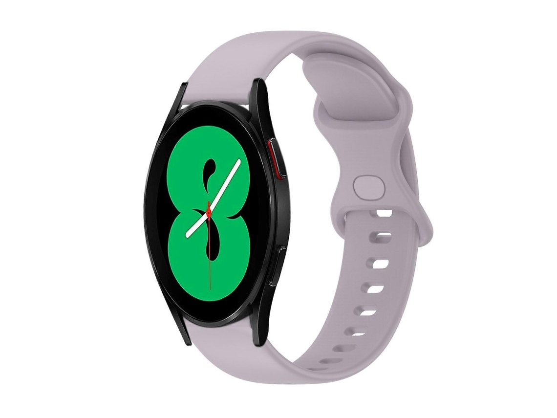 Pulseira De Silicone De Cor Sólida Com Fecho Borboleta Para Samsung Galaxy Watch4 (44 Mm X 20 Mm).