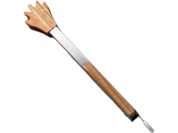Pinça De Cozinha Aboofan Em Aço Inoxidável Com Cabos Madeira Isolamento Térmico, Design Criativo Anti Escaldante, 23cm