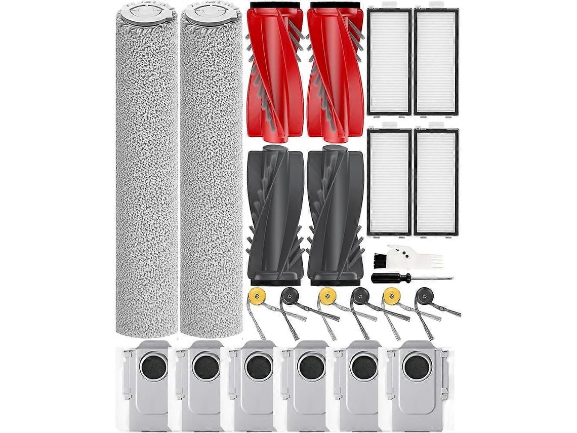Kit De Peças De Reposição Para O Aspirador Robô Roborock Qrevo Curv 2 Flow (24 Peças)._ozo
