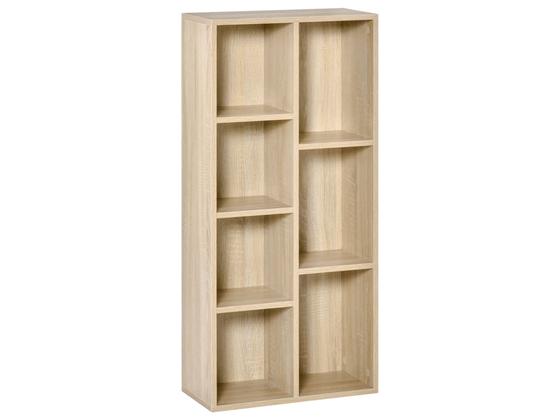 Estante para Livros Mdf Cor Cor de Carvalho 50x24x106cm Homcom