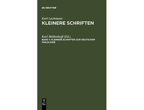 Livro Kleinere Schriften zur deutschen Philologie German Edition de Karl Müllenhoff (Alemão - Capa Dura)