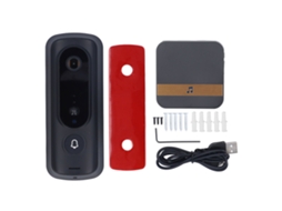 Câmera De Campainha Wifi 2.4g 1080p Visão Noturna Reconhecimento Humano Ai Voz Bidirecional