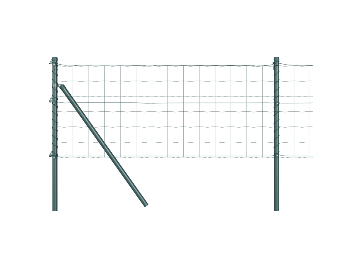 Conjunto 1 Cerca Externa Vidaxl Verde Aço (25 X 0,8 M)