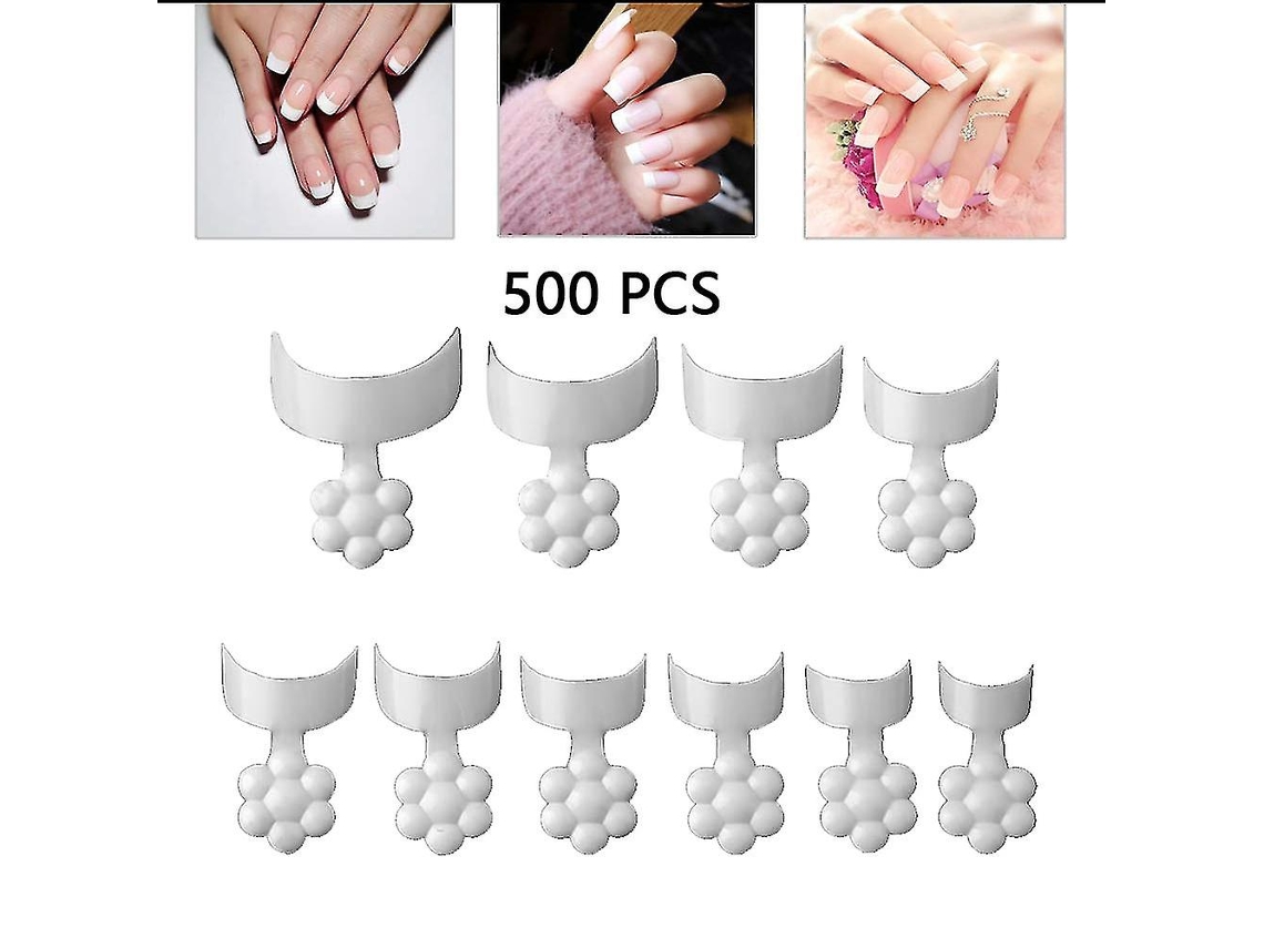 500 Peças Unhas Postiças Curtas Pontas De Unhas Brancas Acrílico Francês Arte De Unhas Faça Você Mesmo 10 Tamanhos Formato Meia Lua Olysi Shop