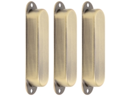 Conjunto de 3 Peças de Trava para Captador de Guitarra em Latão Maciço, Modelo Único, Sem Furo, Acessórios Musicais AQUAFORGE