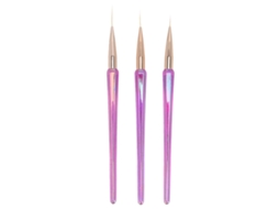 Set De 3 Pincéis Para Unhas Artísticas 12/16/21mm Pincéis Finos Para Linhas E Desenhos De Unhas