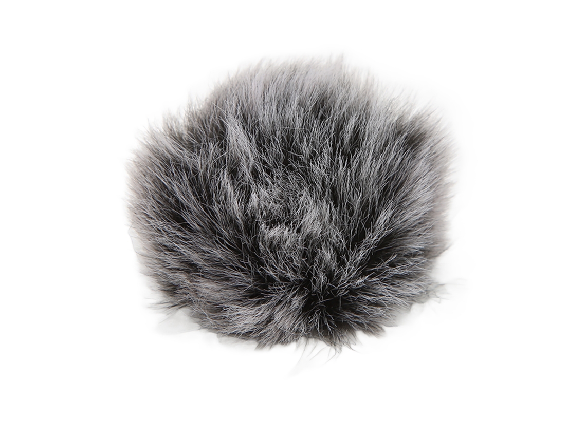 Parachoques De Viento Peludo Para Micrófono Lavalier Lapel Funda De Micrófono Negro Blanco 0.5cm 0.2in