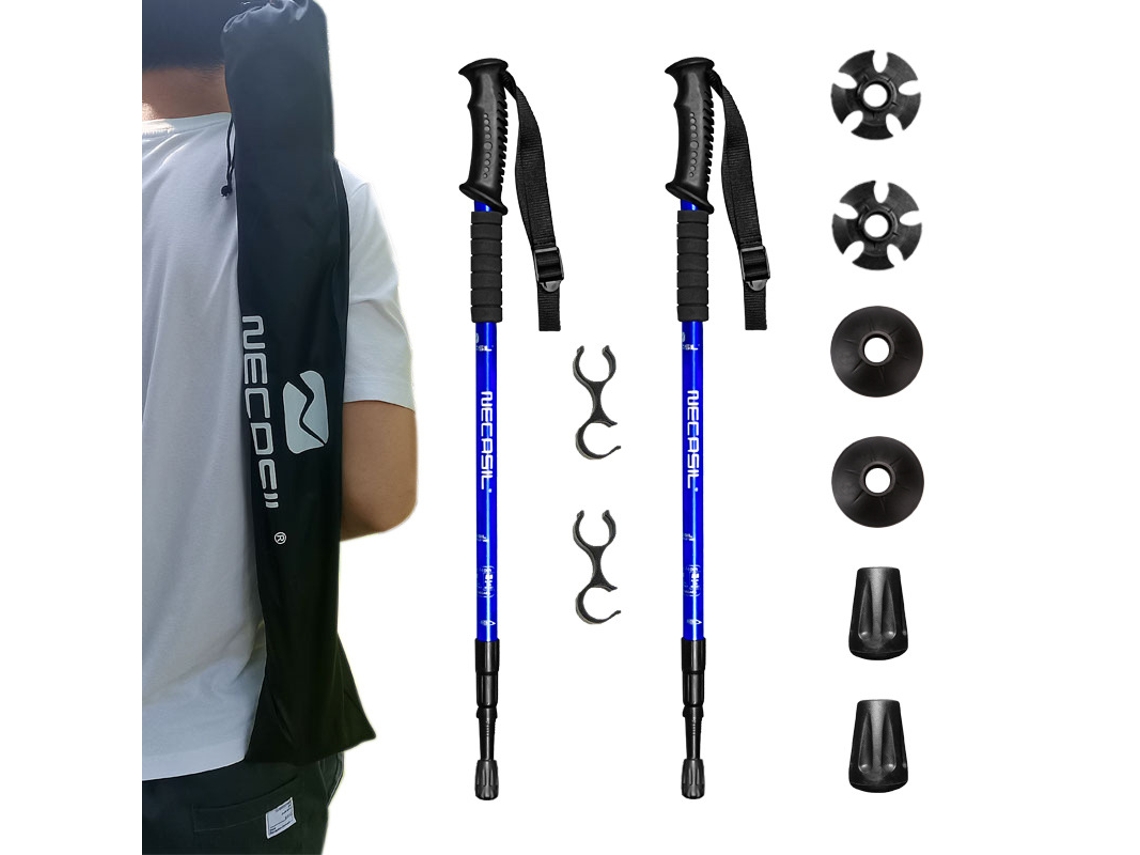 Bastões De Caminhada Dobráveis - Pacote Com 2 Blue