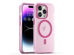 Capa Híbrida Translúcida Para Iphone 16 Pro - Tpu E Pc Com Magsafe | Fosca - Rosa