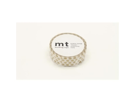 Fita adesiva - MT - bolinhas douradas - dot gold - papel washi - reposicionável