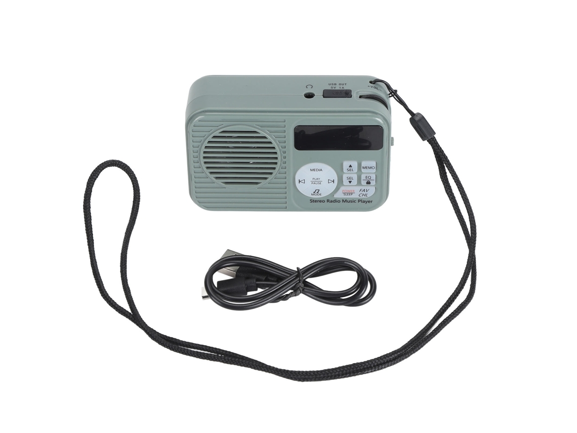 Rádio Mali Bluetooth Retrô, com Display Iluminado, Som Estéreo, Portátil, Vintage