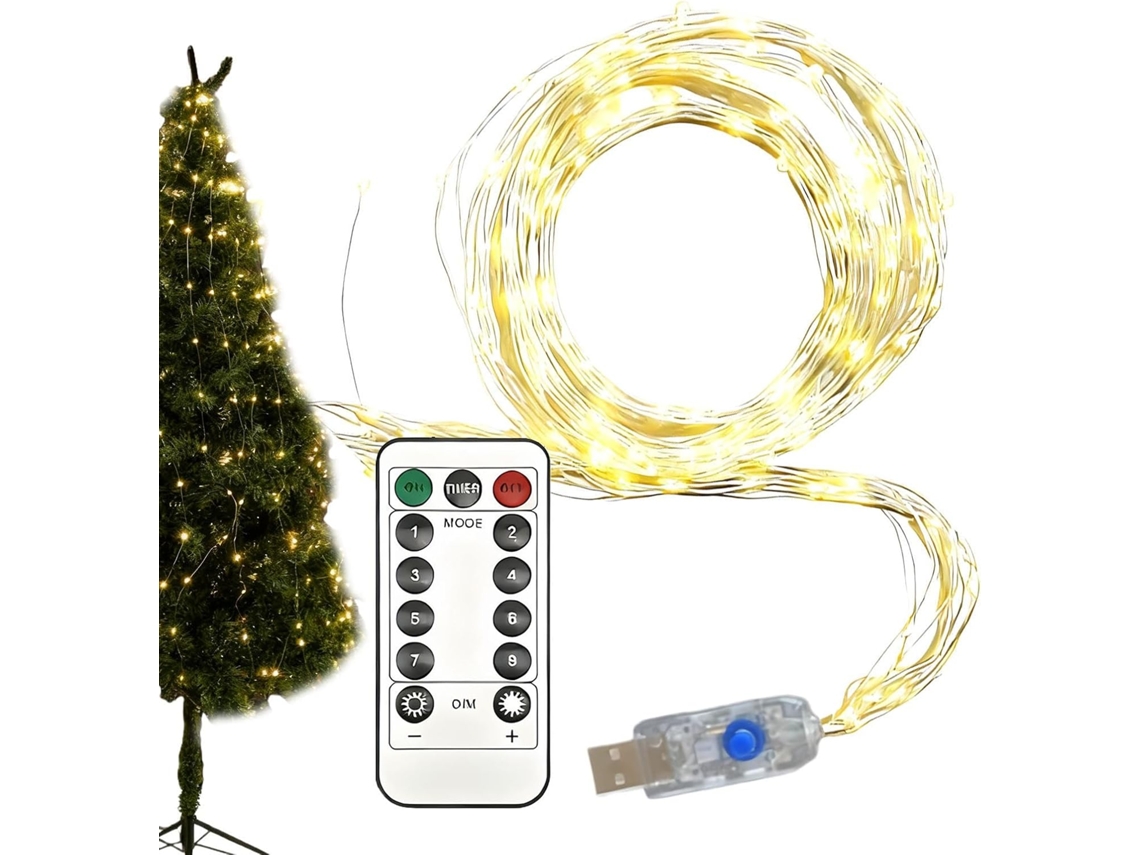 Iluminação Ambiente Brilhante Para Árvore De Natal Com Controle