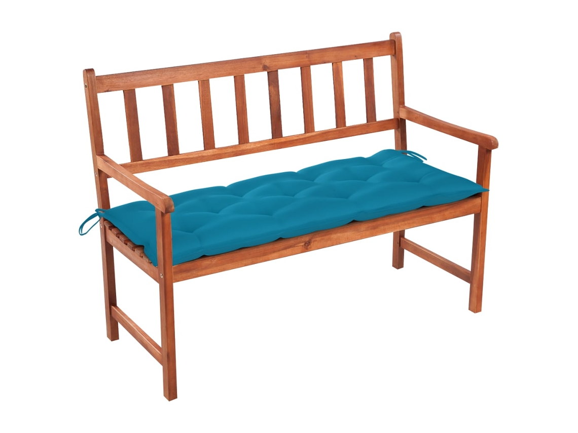 Vidaxl Banco De Jardim C/ Almofadão 120 Cm Madeira Acácia Maciça