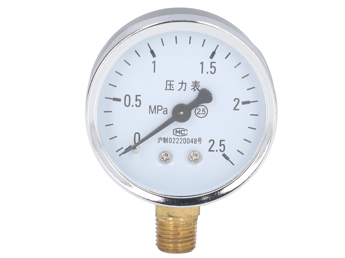 Manômetro de pressão 1/4 NPT, aço inox, alta precisão, classe 2.5, para ar, água, óleo, vácuo | S/MARCA