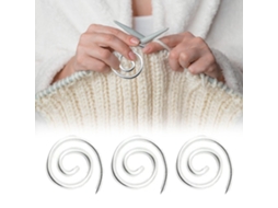 Mali agulha de Tricot em Espiral de Aço Inoxidável para Cable Shawl Pin e Pontos Seguros