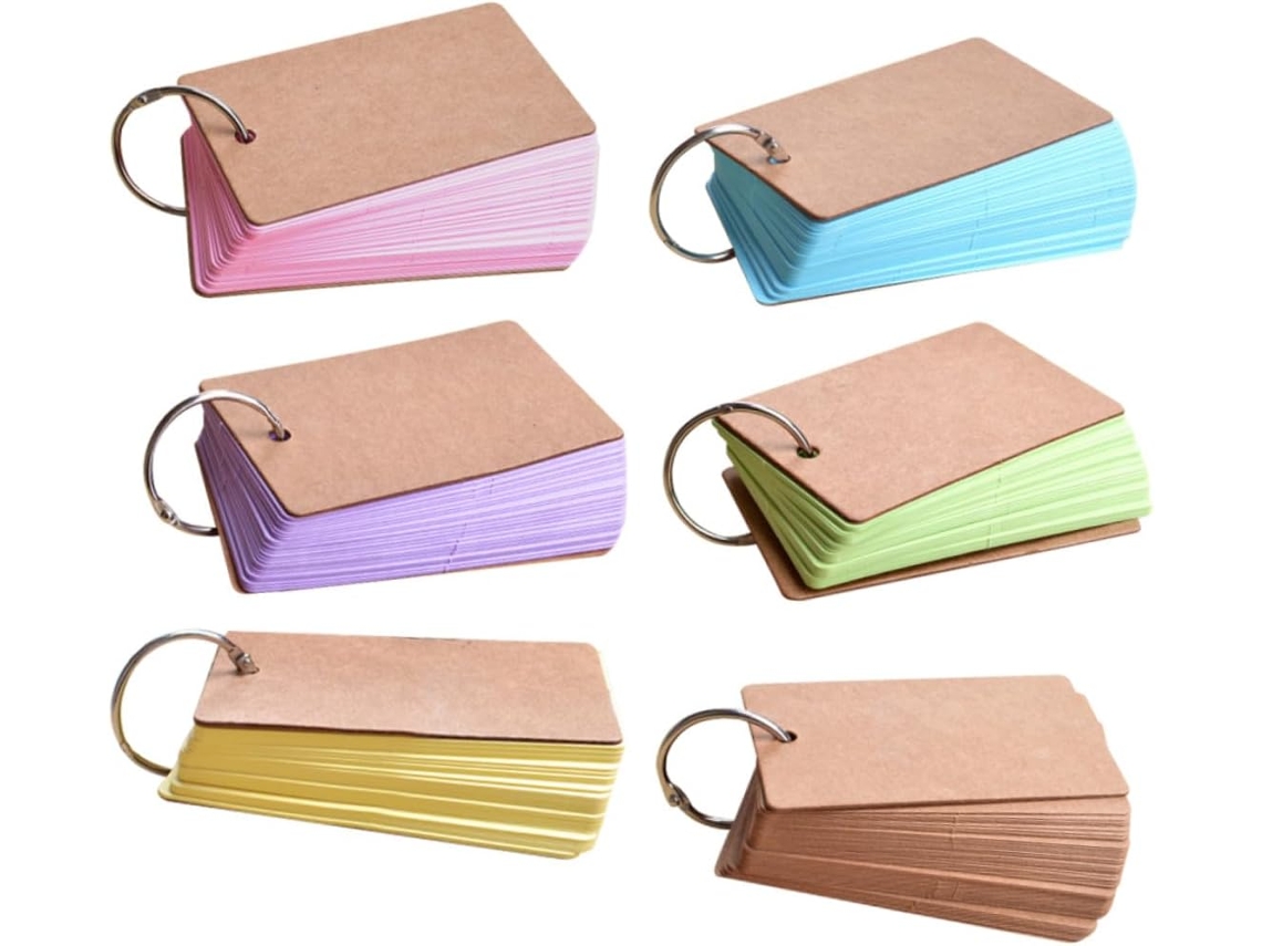 6 Peças De Lote De Cartões De Papel Kraft Com Anneaux Cahiers Portáteis Fáceis De Usar Para Escolas E