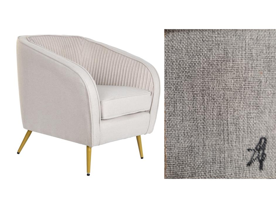 Cômoda de Madeira Revestida em Poliéster com Forro de Pele de Carneiro, 48x36x60cm ALEXANDRA HOUSE LIVING