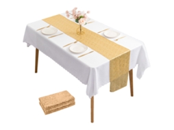 Caminho de Mesa de Lantejoulas Toalha de Mesa com Brilho de Lantejoulas 30 Cm * 275 Cm para Casamento Decorações de Banquete Dourado