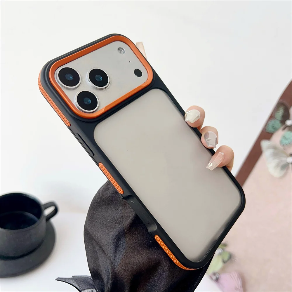 Capa De Celular Fosca De Luxo (iphone 13, Laranja), Compatível Com Iphone, Capa Rígida Semitransparente À Prova De Choque.